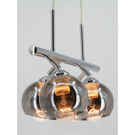 Lampa wisząca chromowana szklana 4-punktowa 2208/4 8C z serii PIRAN - Lampy Elem